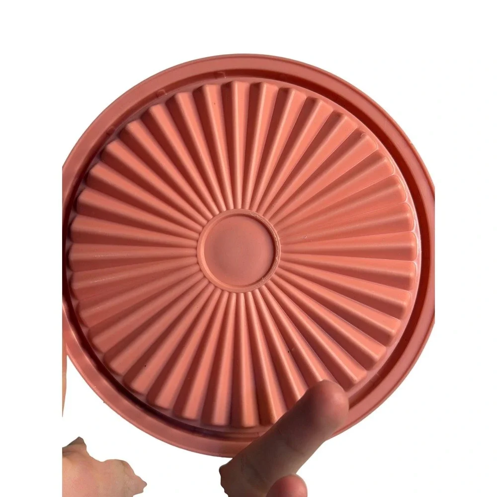 VTG 1980s Tupperware Dusty Rose Replacement Lid Servalier Starburst‎ Kitchenware